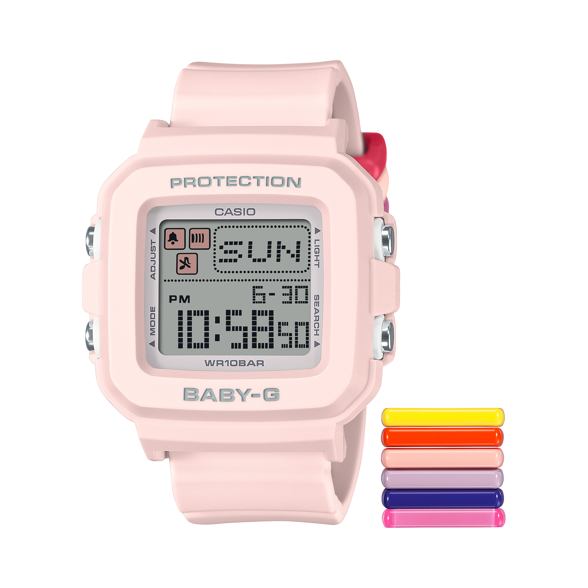 10L Reloj Baby-G Mujer Correa de Resina Rosa - Reloj original en Guatemala