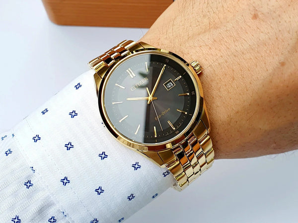 Reloj Citizen Corso Eco-Drive Hombre Acero Dorado - Vista lateral