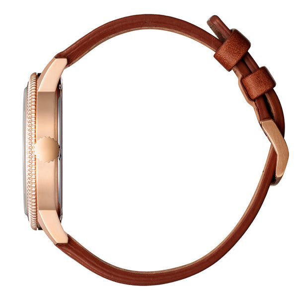 15X Reloj Citizen Eco-Drive de hombre correa de cuero - Vista lateral