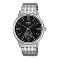 BMS-100D-1AV Reloj Casio de hombre correa de metal - Acero Inoxidable Plateado