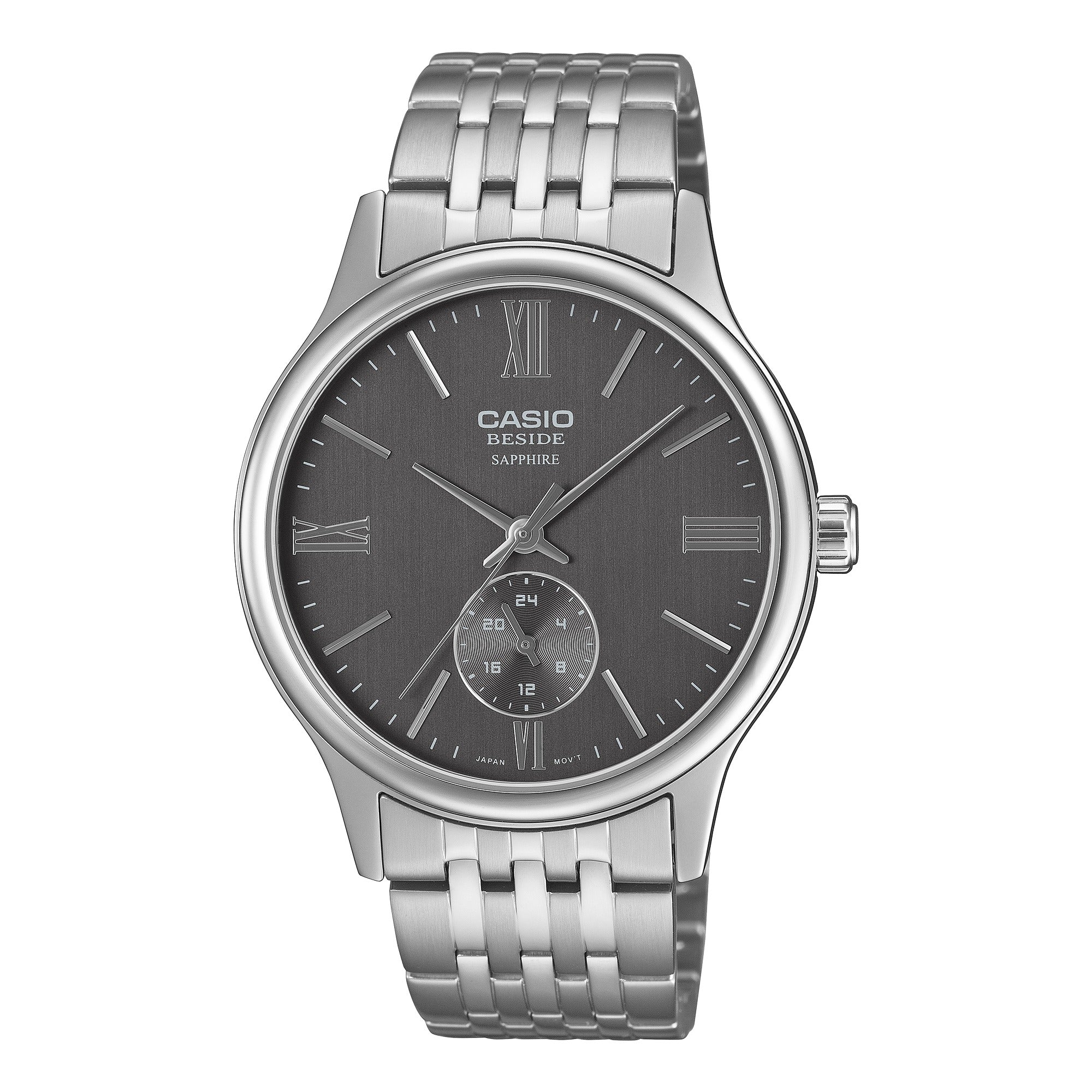 BMS-100D-8AV Reloj Casio de hombre correa de metal - Acero Inoxidable Plateado