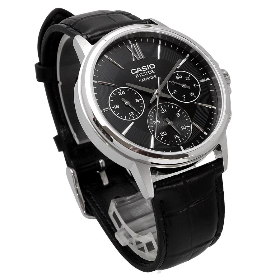 BMS-300L-1AV Reloj Casio de hombre correa de cuero - Cuero Negro