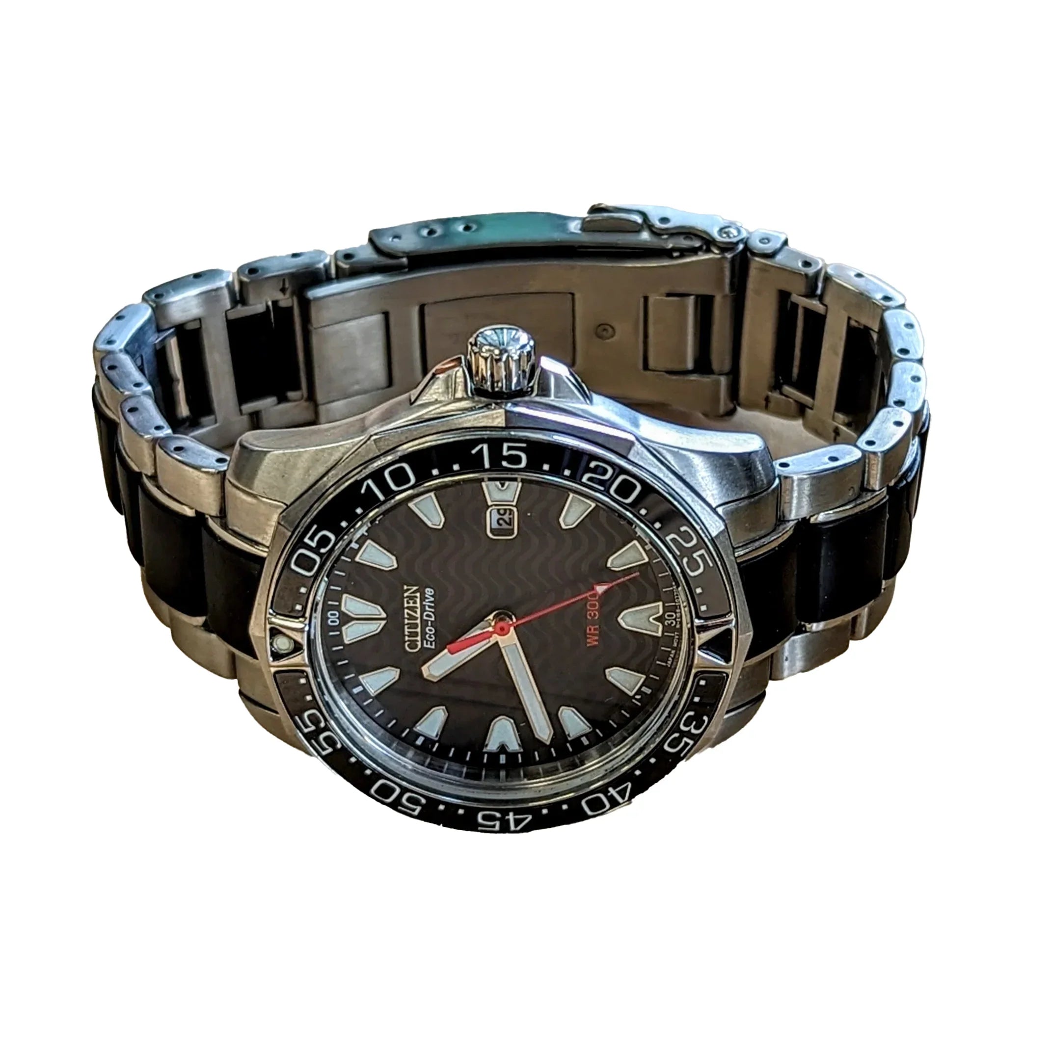 Reloj Citizen Promaster Eco-Drive Hombre Acero y Caucho - Detalle de esfera