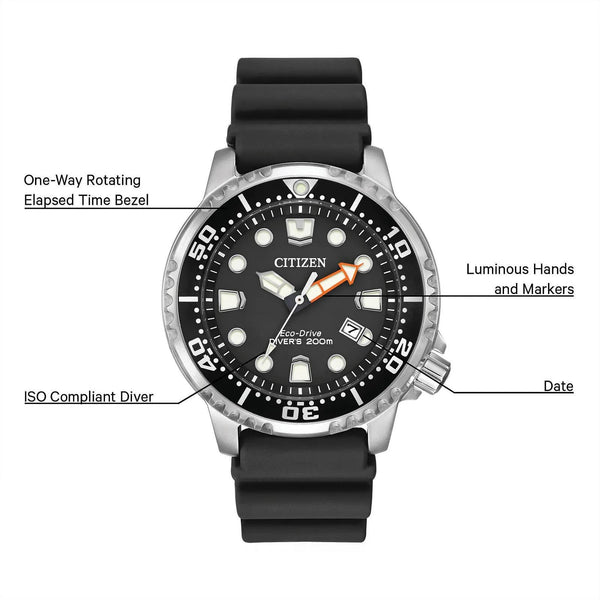 BN0150-28E Citizen Eco-drive reloj para hombre pulsera de caucho