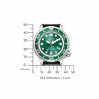 00X Citizen Eco-drive Reloj para hombre pulsera de caucho - Vista trasera