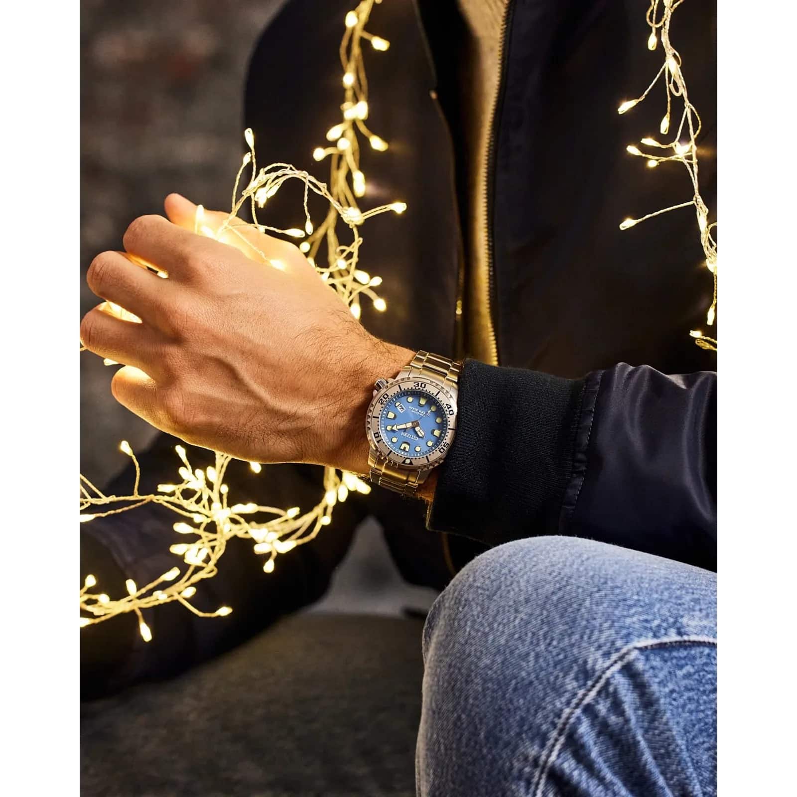 55L Citizen Eco-drive Reloj para caballero pulsera de metal - Vista lateral
