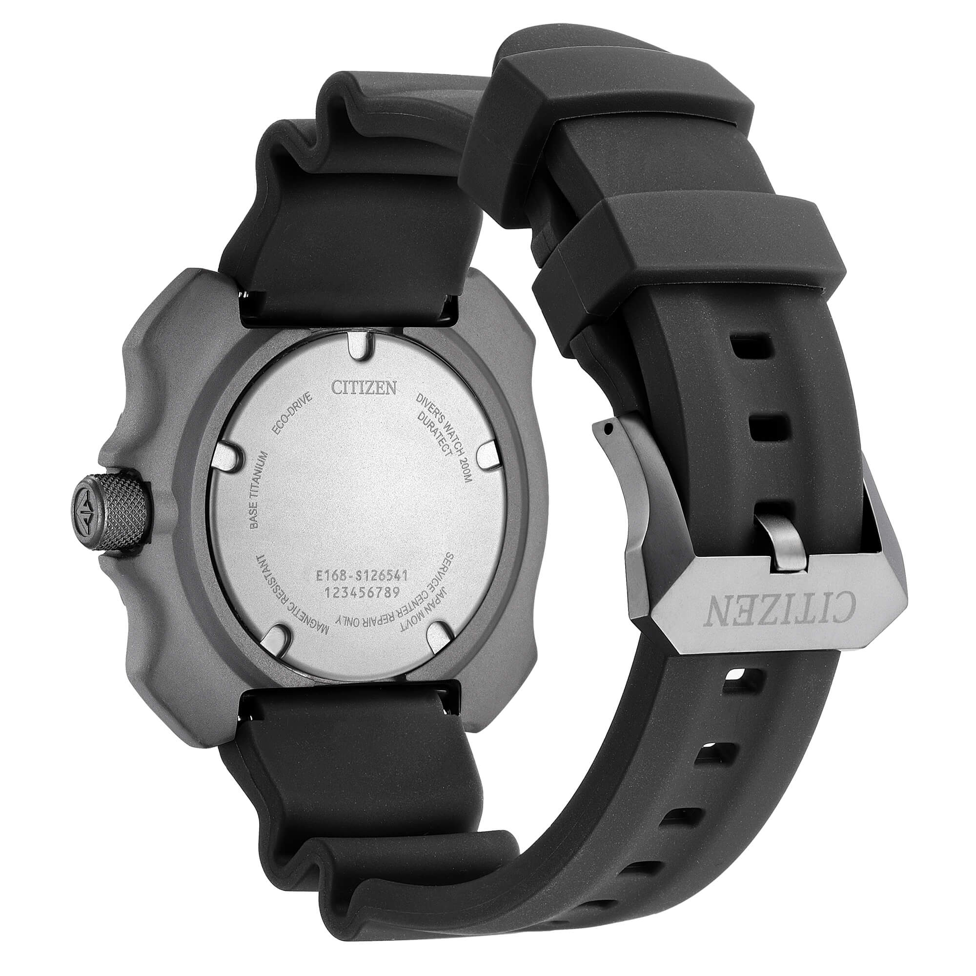 17X Citizen Eco-drive Reloj para hombre pulsera de resina - Detalle de esfera