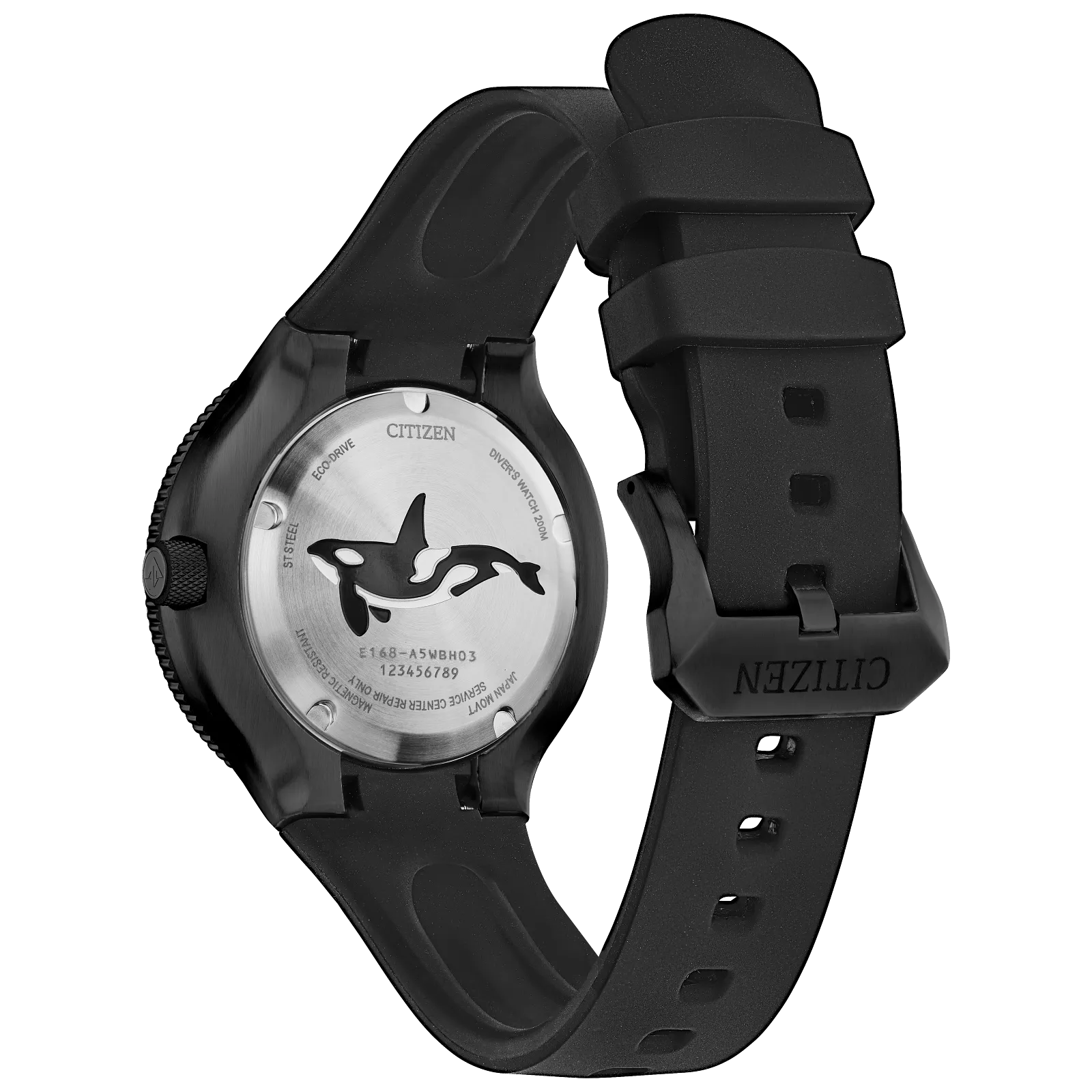 Reloj 01E Citizen Promaster Dive de caballero pulsera de resina Eco-drive - Vista lateral