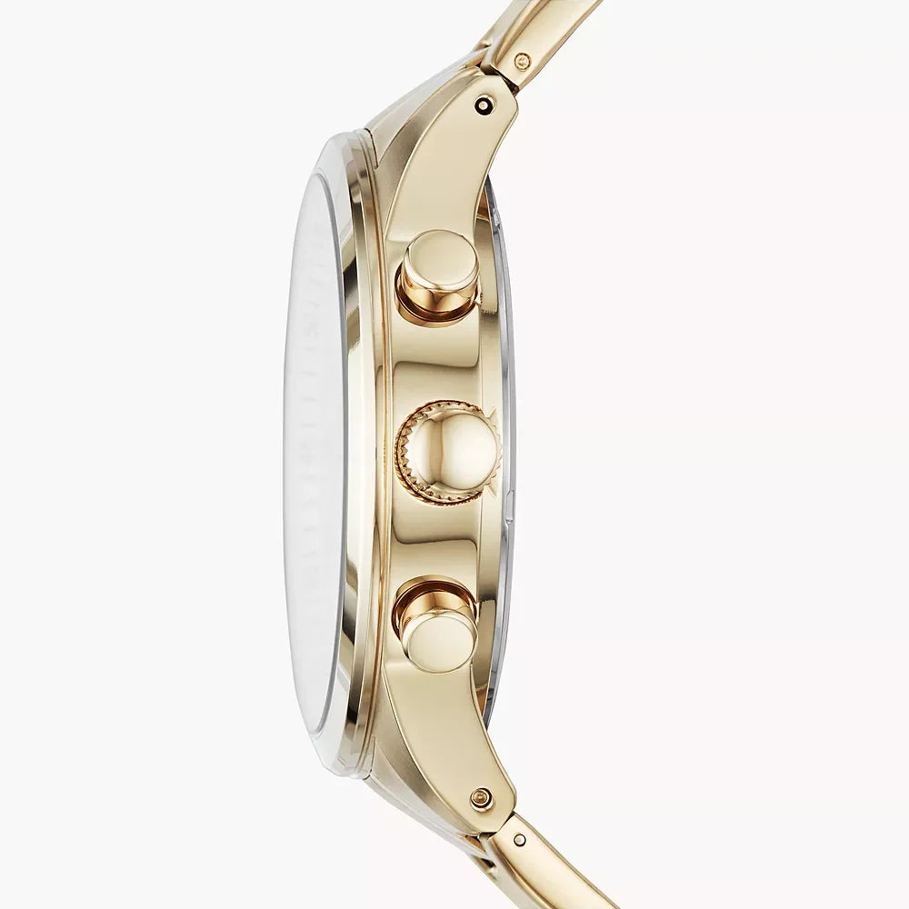 DE Reloj Fossil Flynn Hombre Acero Dorado - Detalle de esfera