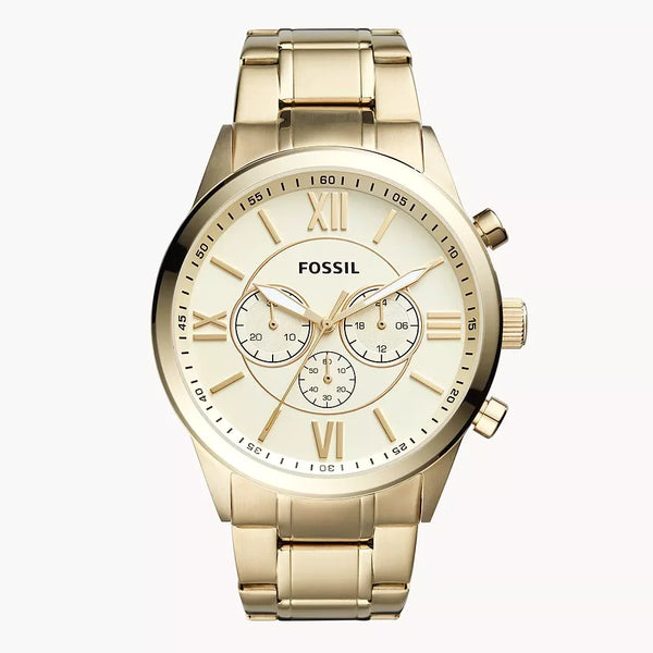 DE Reloj Fossil Flynn Hombre Acero Dorado - Reloj original en Guatemala