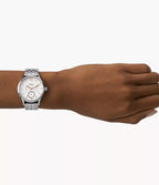 Set Relojes Fossil Bannon Pareja Acero Inoxidable Blanco - Vista lateral