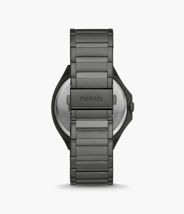 Reloj Fossil Evanston Hombre Correa Acero Gunmetal - Vista lateral