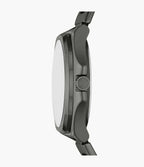 Reloj Fossil Evanston Hombre Correa Acero Gunmetal - Detalle de esfera