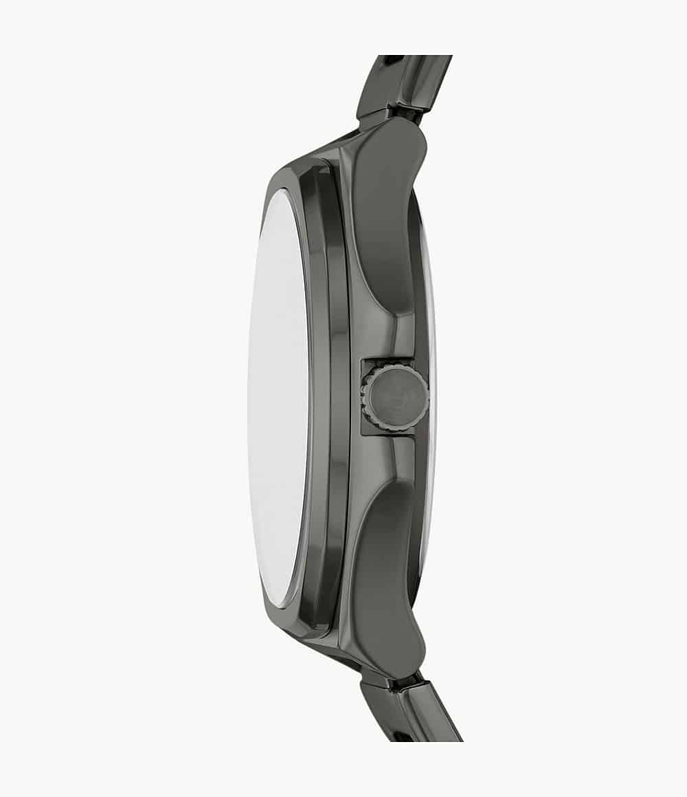 Reloj Fossil Evanston Hombre Correa Acero Gunmetal - Detalle de esfera
