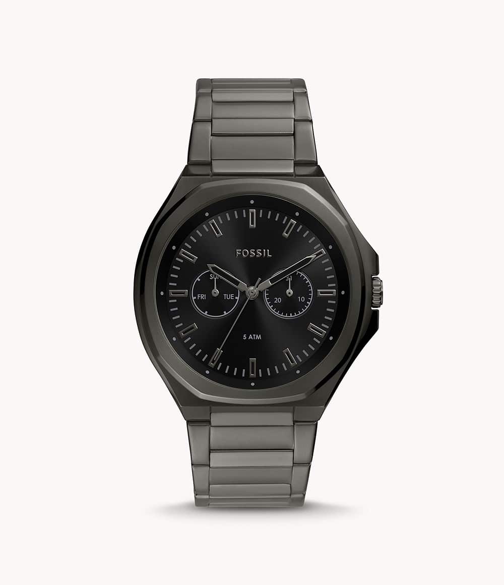 Reloj Fossil Evanston Hombre Correa Acero Gunmetal - Reloj original en Guatemala