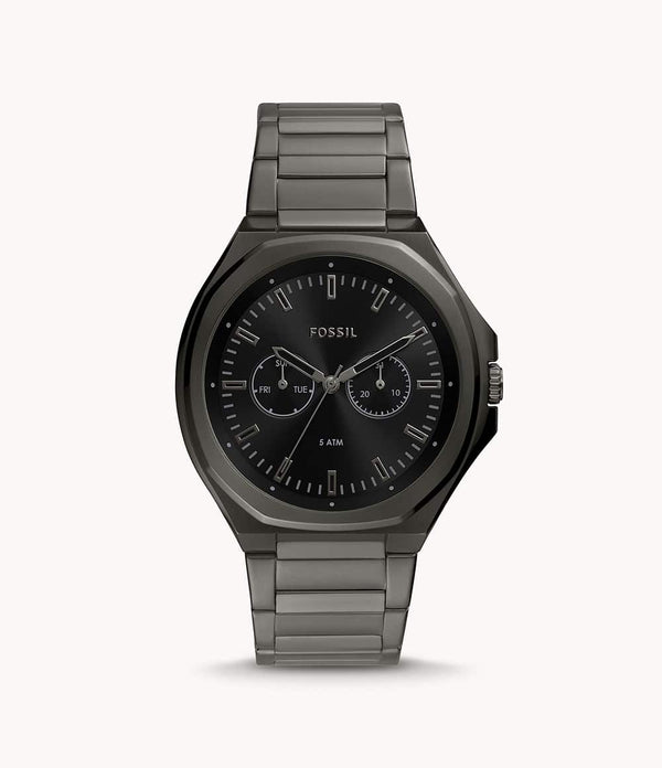 Reloj Fossil Evanston Hombre Correa Acero Gunmetal - Reloj original en Guatemala