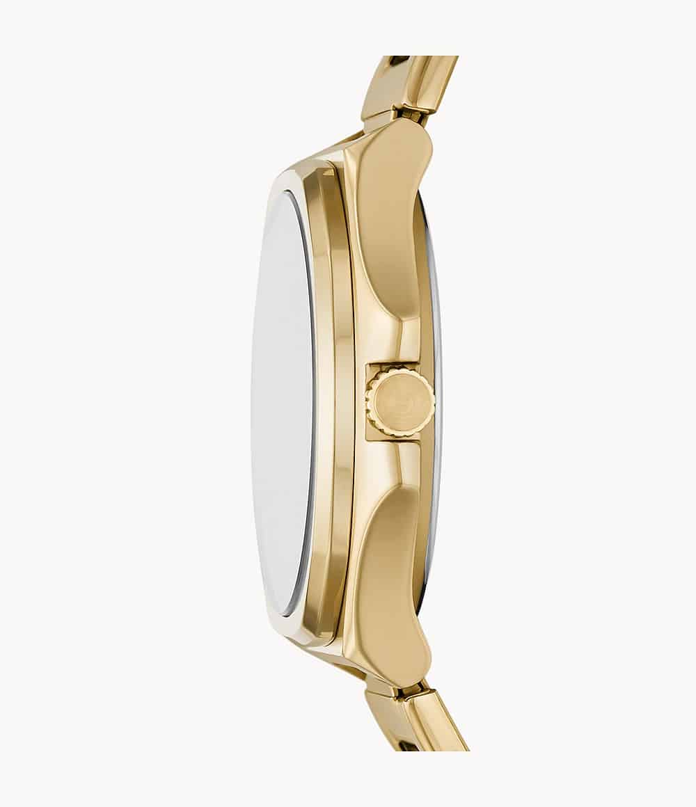Reloj Fossil Híbrido Hombre Acero Dorado - Detalle de esfera