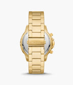 Reloj Fossil Bannon Hombre Acero Dorado Esfera Azul - Detalle de esfera