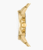 Reloj Fossil Bannon Hombre Acero Dorado Esfera Azul - Vista trasera