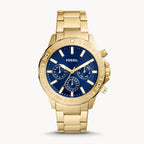 Reloj Fossil Bannon Hombre Acero Dorado Esfera Azul - Reloj original en Guatemala