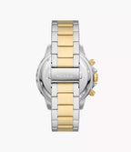 Reloj Fossil Bannon Hombre Pulsera Acero Bicolor Oro - Vista trasera