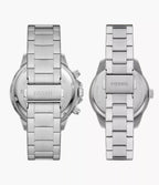 DUO Reloj Fossil Bannon Set Duo Acero Inoxidable Negro - Detalle de esfera