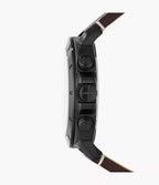 Reloj Fossil Privateer Hombre Correa Cuero Verde - Vista trasera