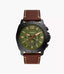 BQ2760 Reloj Fossil Privateer Hombre Correa Cuero Verde