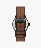 Reloj Fossil Easton Hombre Correa Cuero Marrón - Detalle de esfera