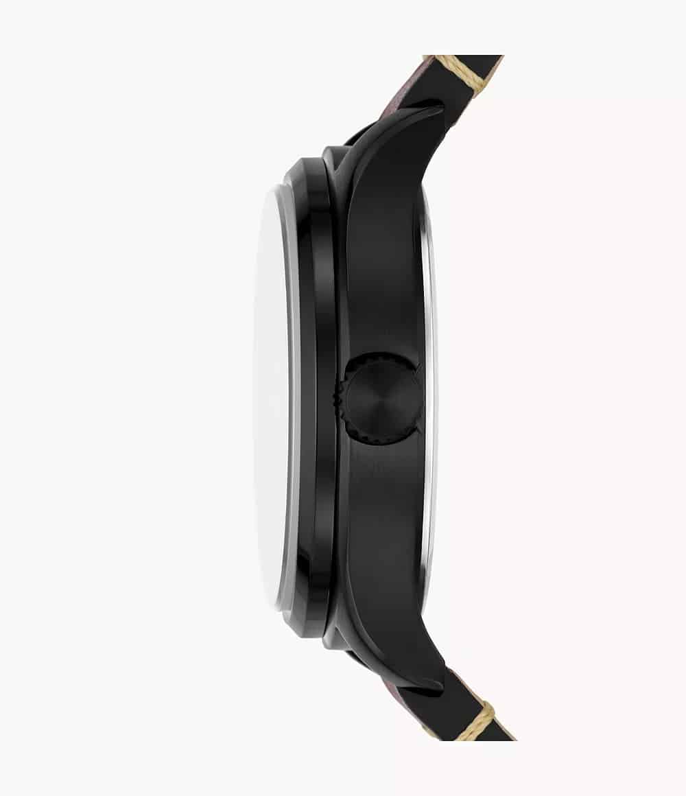 Reloj Fossil Easton Hombre Correa Cuero Marrón - Vista trasera