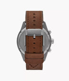 DE Reloj Fossil Brox Hombre Correa Cuero Marrón Esfera - Vista trasera