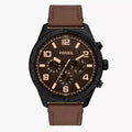 DE Reloj Fossil Brox Hombre Correa Cuero Marrón Caja Negra - Reloj original en Guatemala