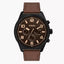 BQ2802-DE Reloj Fossil Brox Hombre Correa Cuero Marrón Caja Negra