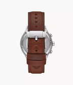 Reloj Fossil Fenmore Hombre Cuero Marrón Esfera - Detalle de esfera