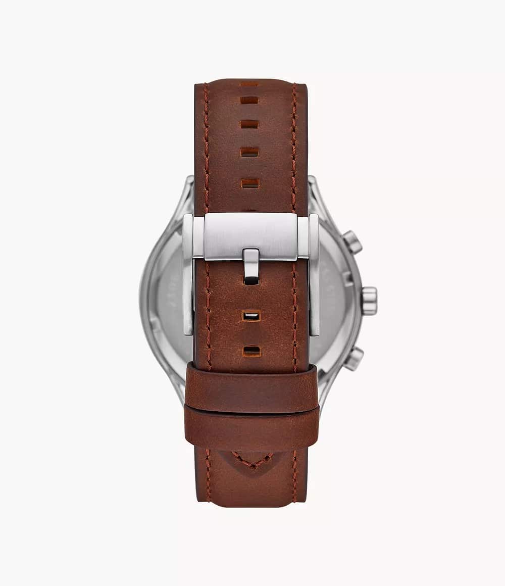 Reloj Fossil Fenmore Hombre Cuero Marrón Esfera - Detalle de esfera