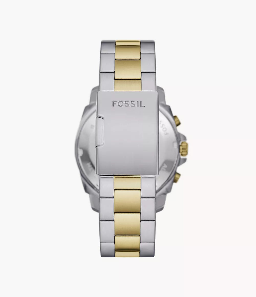 Reloj Fossil Privateer Hombre Acero Bicolor - Detalle de esfera