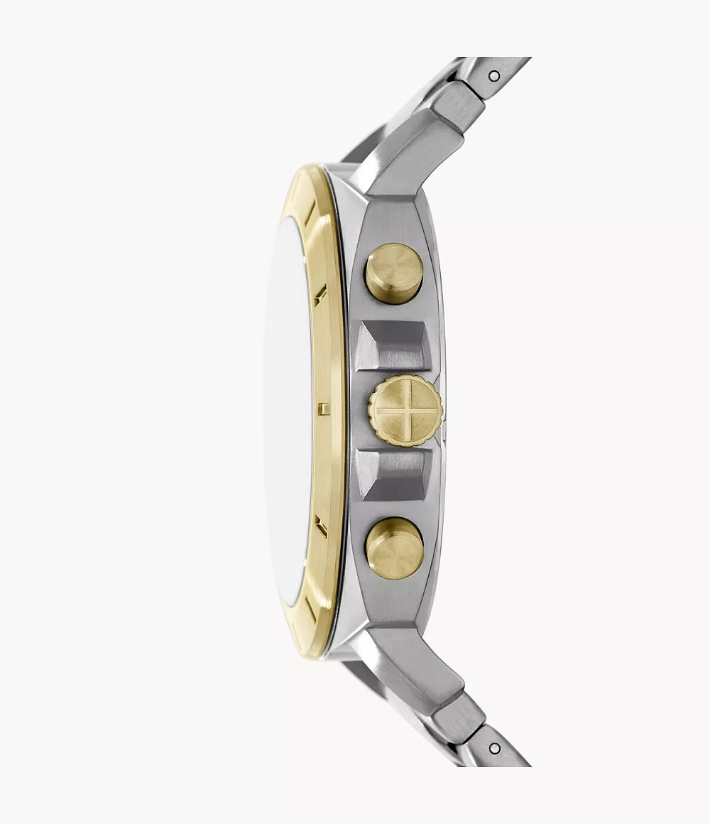 Reloj Fossil Privateer Hombre Acero Bicolor - Vista lateral