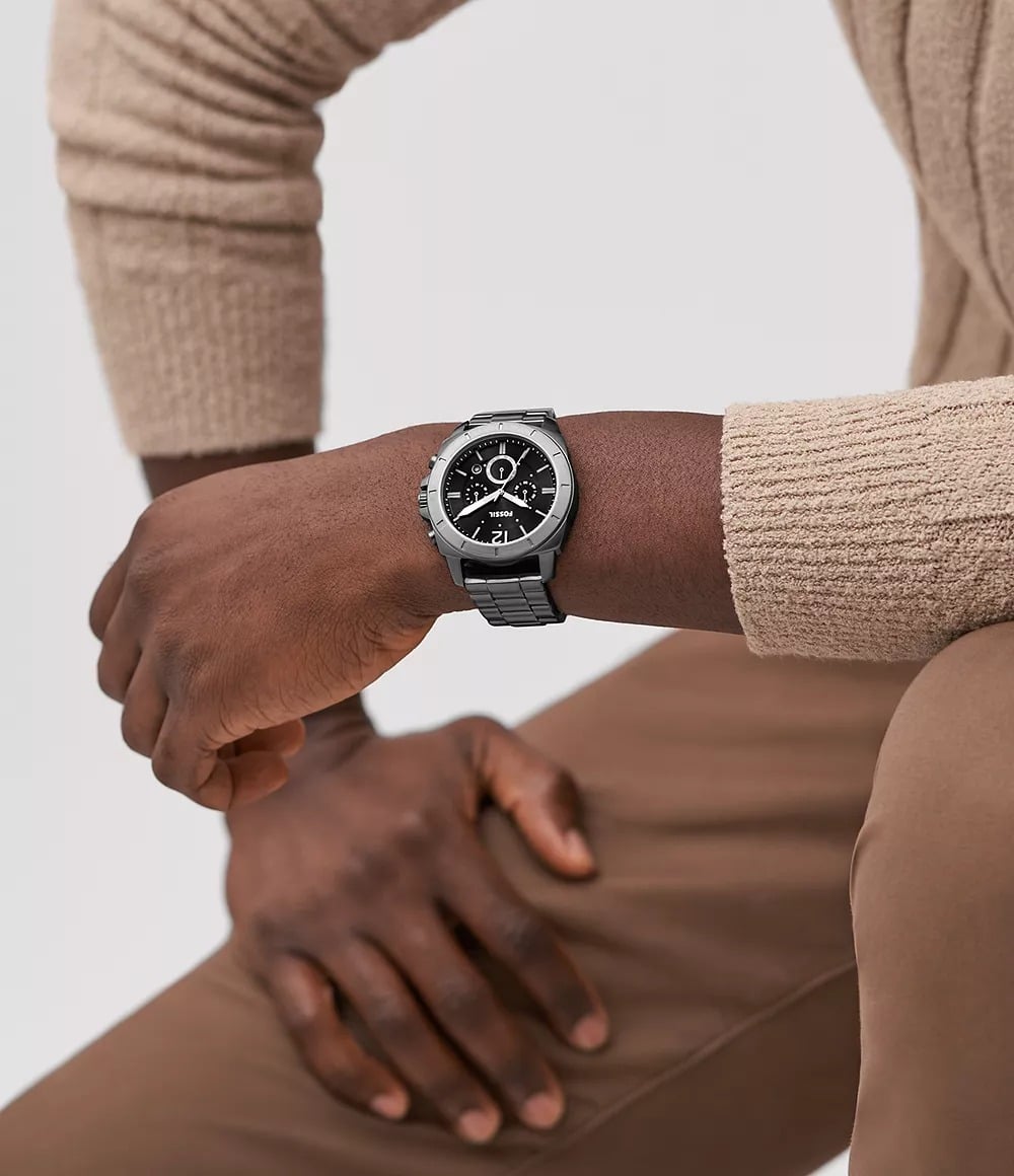 Reloj Fossil Privateer Hombre Correa Acero - Vista lateral