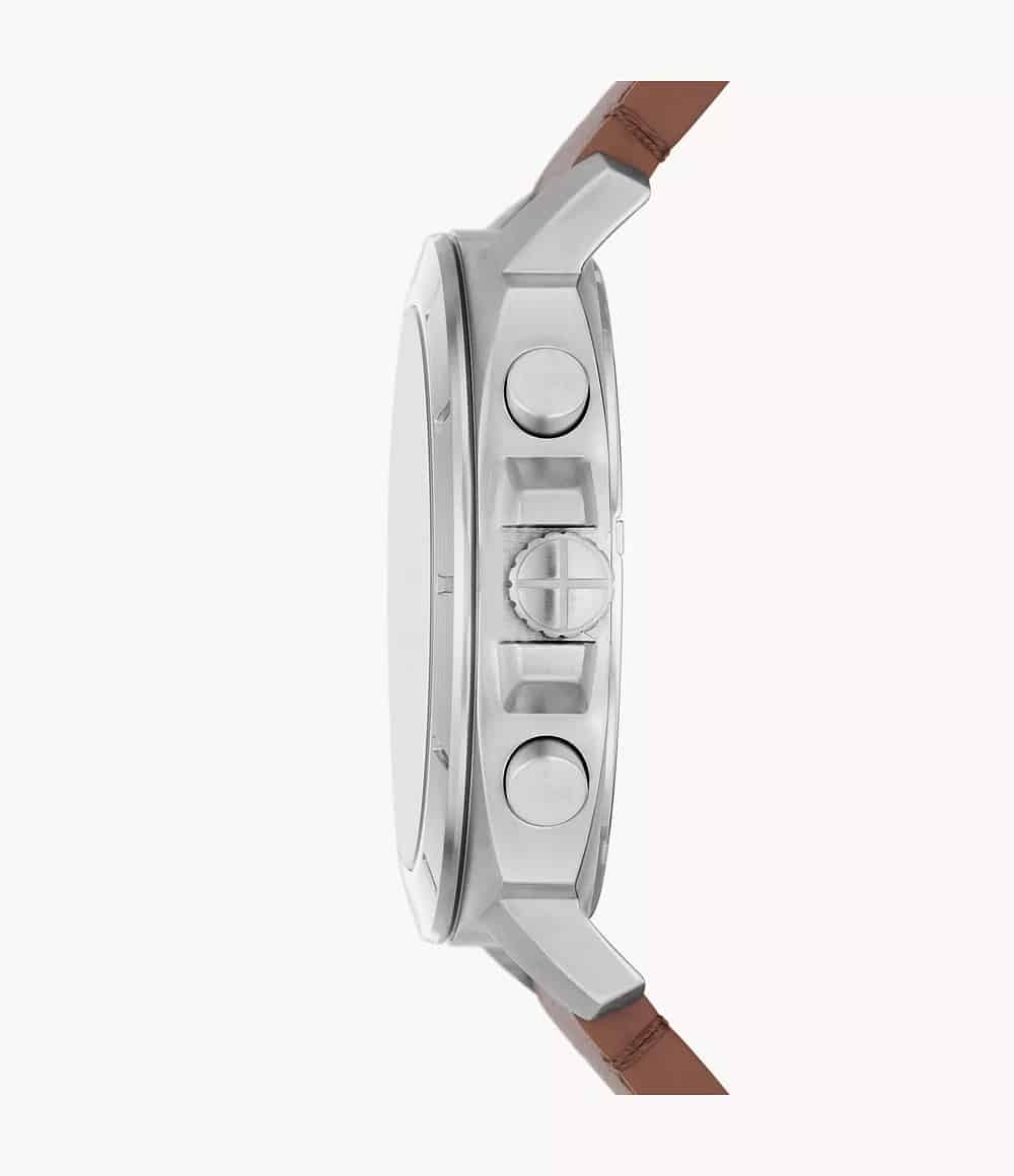 Reloj Fossil Privateer Hombre Correa Cuero Azul - Vista trasera