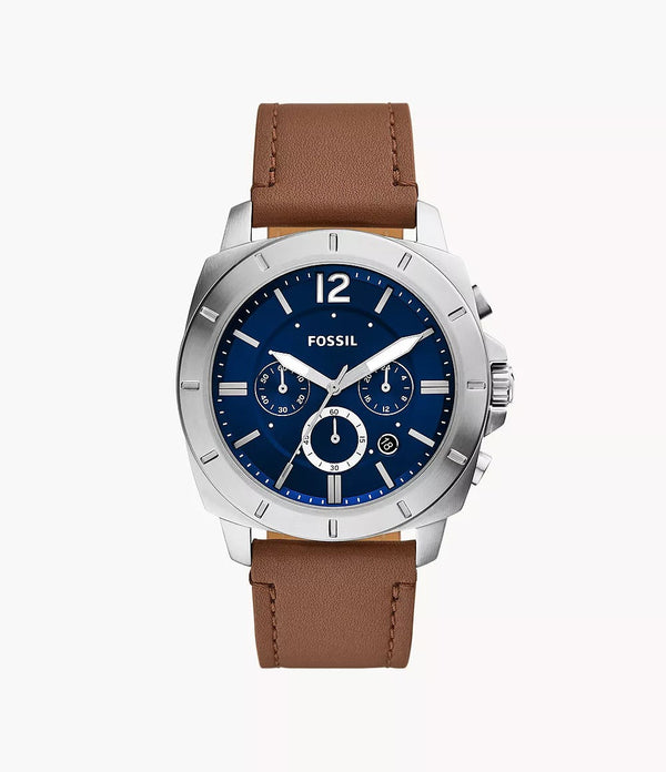Reloj Fossil Privateer Hombre Correa Cuero Azul - Reloj original en Guatemala