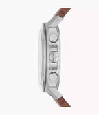 Reloj Fossil Privateer Hombre Cuero Esfera Verde - Vista trasera