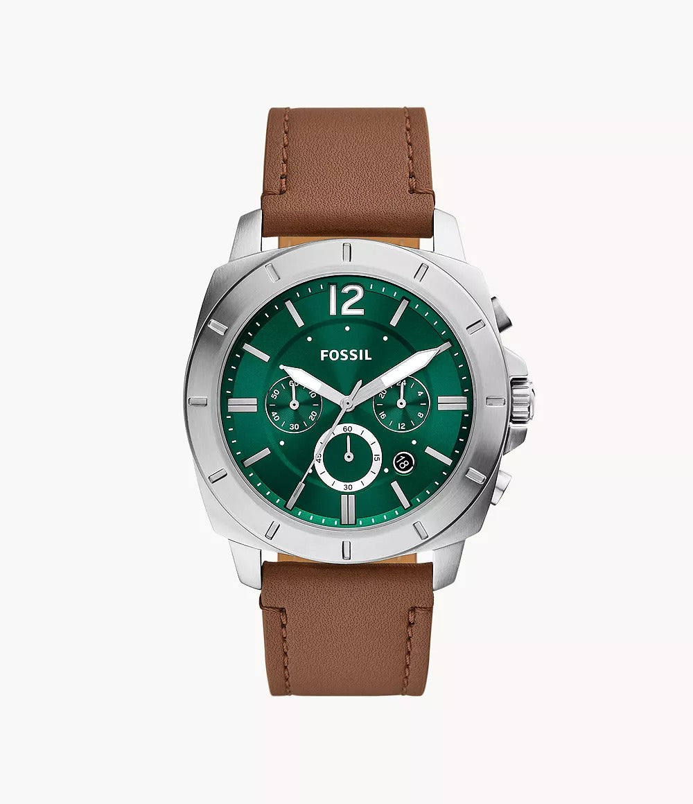 Reloj Fossil Privateer Hombre Cuero Esfera Verde - Reloj original en Guatemala
