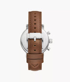 Reloj Fossil Rhett Hombre Cuero Marrón - Vista trasera