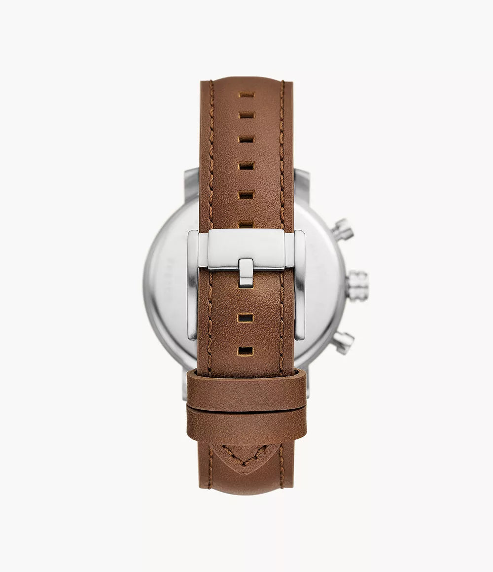Reloj Fossil Rhett Hombre Cuero Marrón - Vista trasera