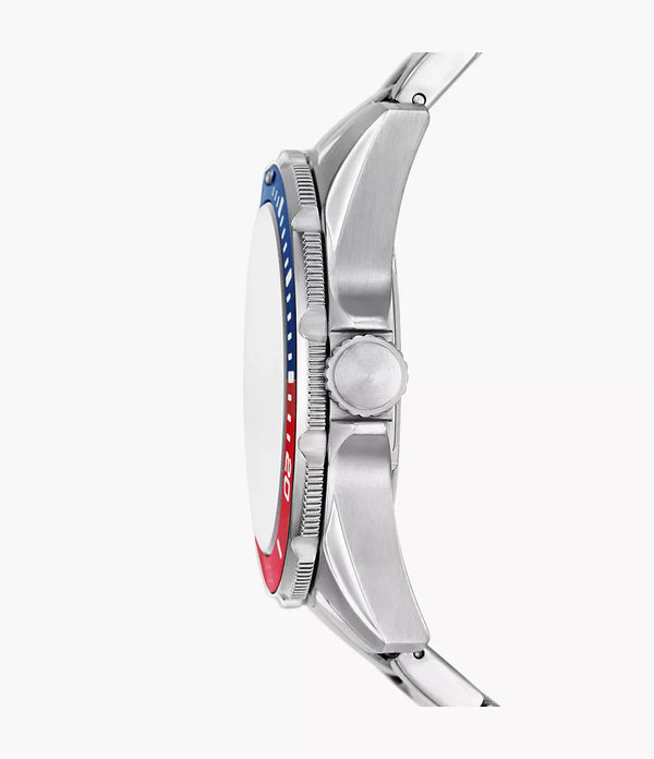 Reloj Fossil Dalton Hombre Acero Bisel Bicolor Esfera - Vista lateral