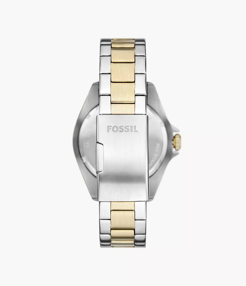 Reloj Fossil Dalton Hombre Correa Acero Bicolor - Detalle de esfera