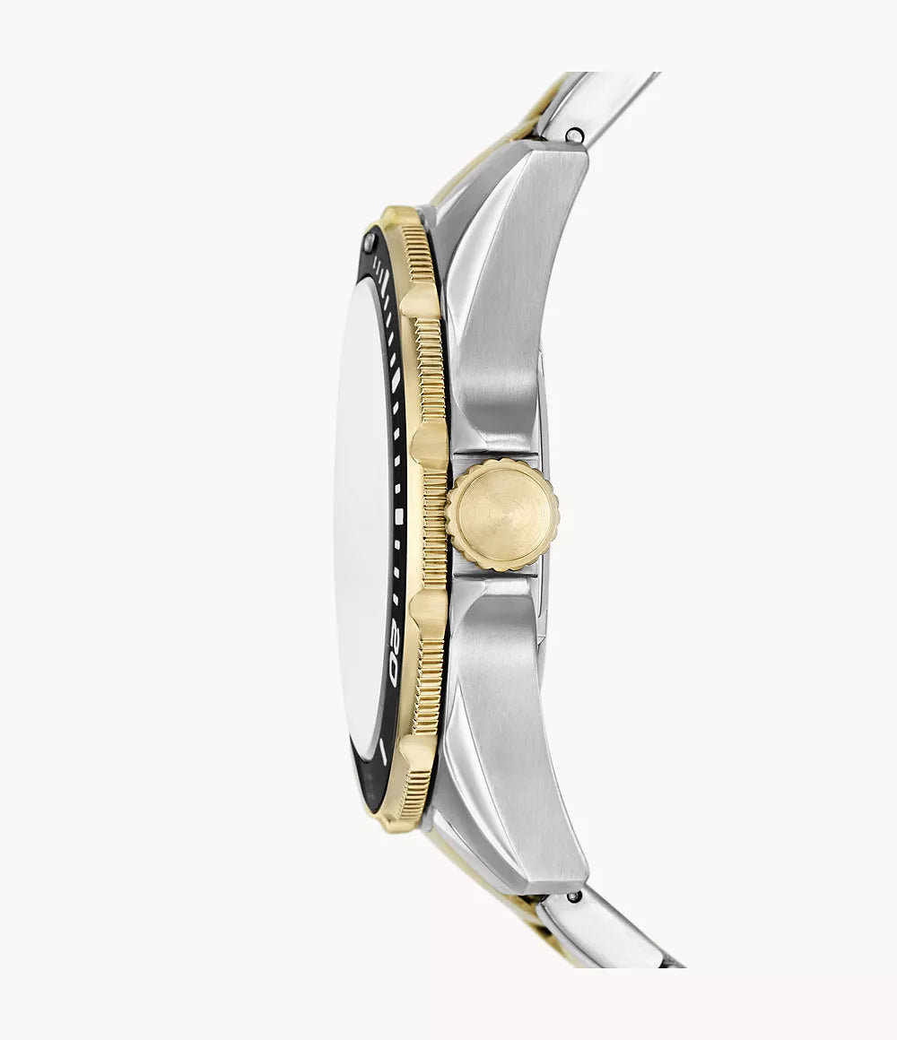 Reloj Fossil Dalton Hombre Correa Acero Bicolor - Vista trasera