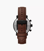 DE Reloj Fossil Rhett Hombre Correa Cuero Marrón - Detalle de esfera