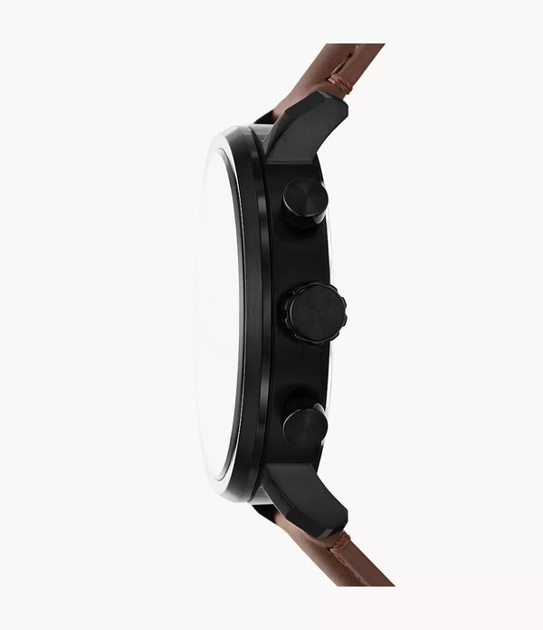 DE Reloj Fossil Rhett Hombre Correa Cuero Marrón - Vista lateral