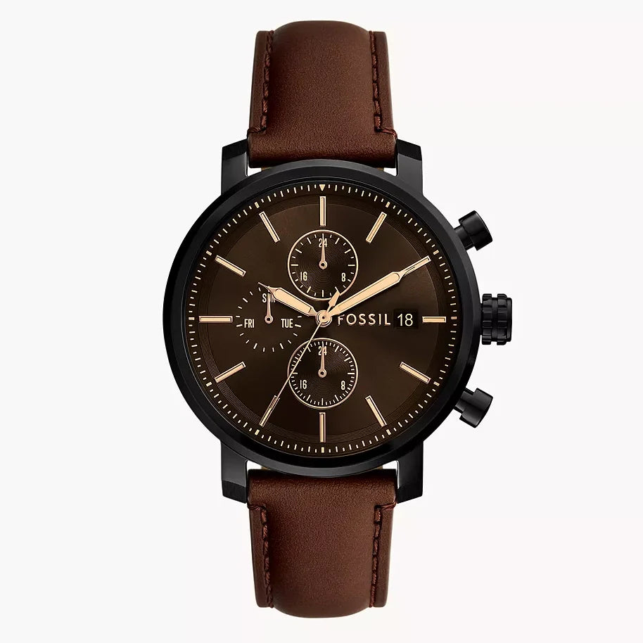 DE Reloj Fossil Rhett Hombre Correa Cuero Marrón - Reloj original en Guatemala